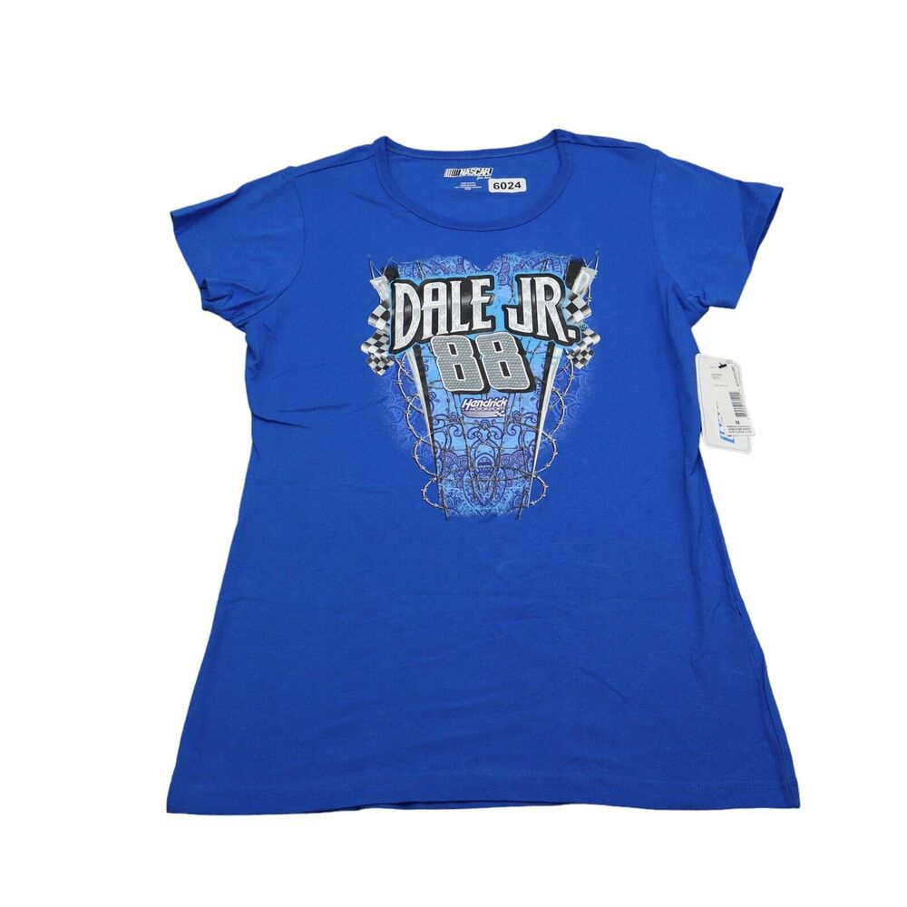 NWT Dale Earnhardt Jr. Shirt Womens M Blue #88 Nascar Graphic Tee